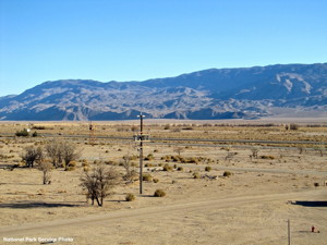 Looking east from the visitor’s center at Manzanar National Historic Site. The floor of the Owens Valley, along with the Inyo Mountains in the background, are visible. But this view could be destroyed by a massive solar energy generating station, proposed by the Los Angeles Department of Water and Power. National Park Service Photo