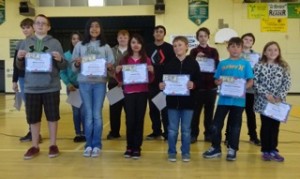 Back row: Brian Hambleton, Gena Lewis, Eric Fairley, Marcelo Chavez, Bodie Steinwand, and Tyler Hambleton Front row: William Vance, Rainah Dewey, Lauren Loy, C.J. Carrington, Chayton Patterson, and Ashley Fitt.